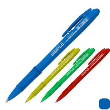 Ручка кулькова автоматична 0,7 мм, SIMPLE Buromax BM.8213 синій