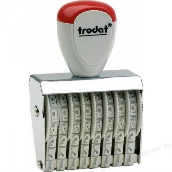 Нумератор ручний металевий стрічковий 8-розрядний шрифт 4мм Trodat 1548