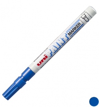 Маркер перманентный технический 0,8 - 1,2 мм, конусообразный наконечник, синий, uni Paint marker PX-21