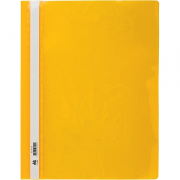 Папка скоросшиватель А4 пластиковая с прозрачным верхом Buromax BM.3311-08 желтый