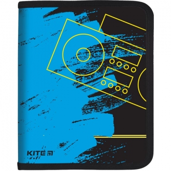 Папка об`ємна на блискавці B5 Kite Be sound K18-203-3