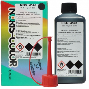 Штемпельная краска для ткани на спиртовой основе 1,0 л (черная) NORIS 320 ES 1,0 чер