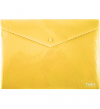 Папка-конверт А4 на кнопке не прозрачная тонированная Axent 1412-26-А желтый