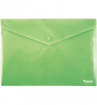 Папка-конверт А4 на кнопке не прозрачная тонированная Axent 1412-25-А зеленый