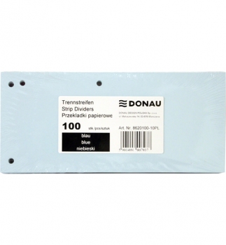 Разделитель картонный (10,5 х 23 см.) DONAU 8620100-10PL синий