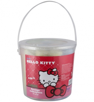 Крейда кругла, кольорова JUMBO у пластиковому кошику 15 штук KITE Hello Kitty HK13-074K