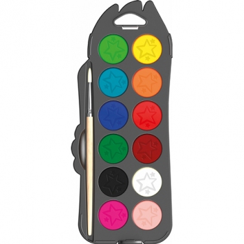Фарби акварельні  напівсухі Maped Color Peps 12 кольорів з пензликом Maped MP.811520