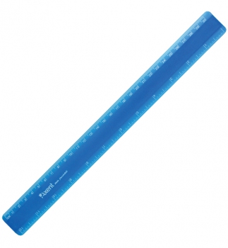 Линейка пластиковая 30 см,  матовая,  Axent 7530-02-a синий