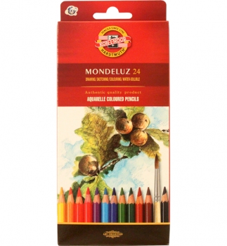 Олівці кольорові акварельні 24 кольори Mondeluz , Koh-i-noor 3718024001KS