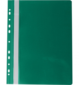 Папка скоросшиватель пластиковая А4 с перфорацией на 11 отверстий, Buromax BM.3331-04 зеленый