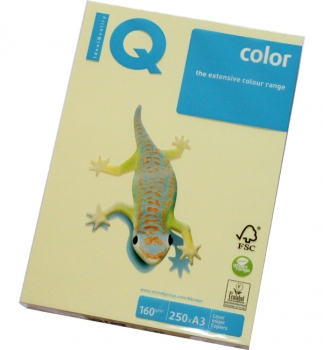 Папір Color IQ Pastel A3 160 г/м2, 250 арк. Yellow (жовтий) YE23