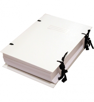Папка картонная на завязках А4 DONAU 2092001PL-99 белый