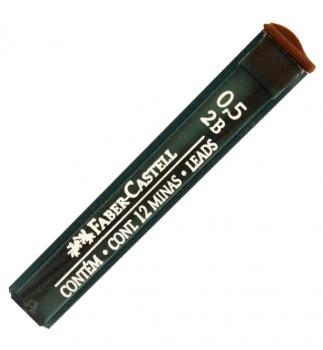 Стрижні для механічного олівця 0,5 мм, НB (12 штук в упаковці) Faber-Castell OF/9125