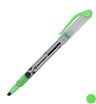 Маркер текстовий Highlighter 1-4 мм, клиновидний письмовий вузол, зелений, Centropen Fax 2322
