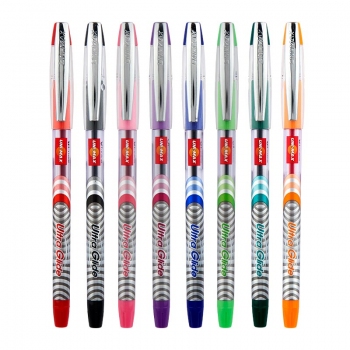 Комплект кольорових масляних ручок 8 кольорів Ultraglide  0,7 мм Unimax UX-116-20
