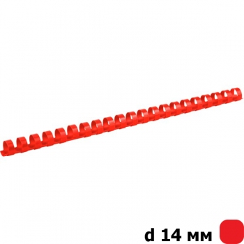 Пластикова пружина d 14 мм 100 штук в упаковці Axent 2914-06-A червона