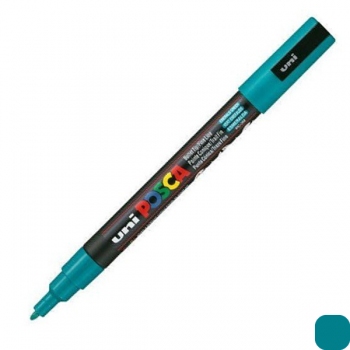 Художній маркер-фарба POSCA 0,9 -1,3 мм, конусний письмовий вузол, смарагдовий, uni PC-3M.Em.Green