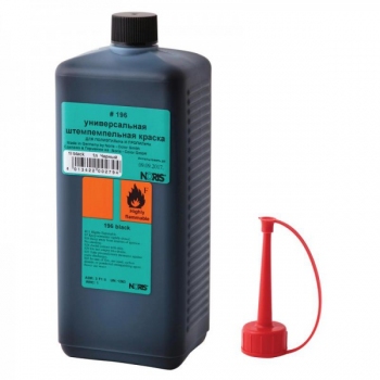 Фарба штемпельна для пластика и поліетилену на спиртовій основі 1 л (чорна) NORIS 196 ES 1,0 чер