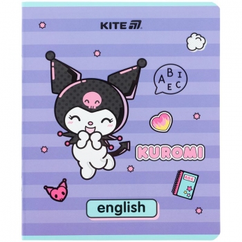Зошит предметий 48 л., лінія, Hello Kitty Kite hk25-240-8 англійська мова