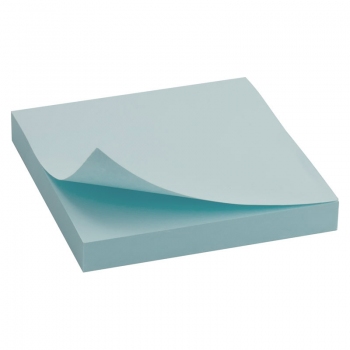 Блок паперу з клейким шаром 75x75 мм, 100 арк.  Delta by Axent D3314-04 пастельний синій
