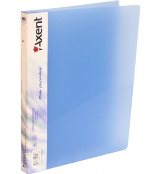 Папка скоросшиватель с внутренним карманом А4 пластиковая AXENT 1304-22-a прозрачный синий