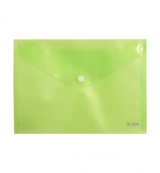 Папка-конверт А5 на кнопке прозрачная тонированная Axent 1522-25-a зеленый
