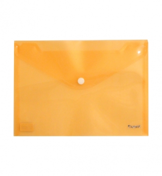 Папка-конверт А5 на кнопці прозора тонована Axent 1522-26-a помаранчевий
