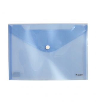 Папка-конверт А5 на кнопці прозора тонована Axent 1522-22-a синій