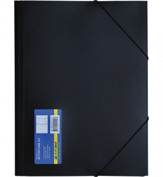 Папка пластиковая на резинках А4 непрозрачная Buromax BM.3913-01 черный
