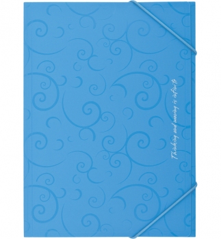 Папка пластиковая на резинках А4 непрозрачная BAROCCO Buromax BM.3914-14 голубой