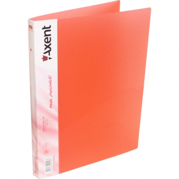 Папка пластиковая A4 с боковым прижимом, внутренним карамном AXENT 1301-24-a прозрачный красный