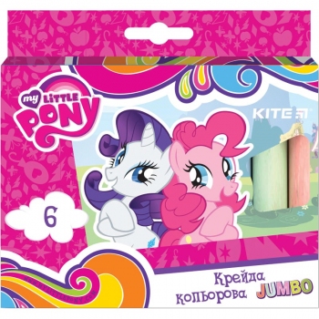 Крейда кольорова Jumbo 6 штук в упаковці Kite My Little Pony LР17-073