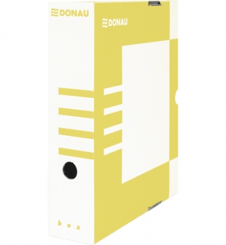 Бокс для архівації документів, 80 мм Donau 7660301PL-11 жовтий