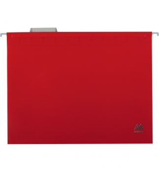 Файл пластиковый А4 (320 мм х 240 мм) подвесной с индексом для картотеки Buromax BM.3360-05 красный