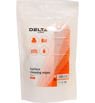 Салфетки для орг.техники 100 штук в упаковке Delta by Axent D5311 (сменный блок)