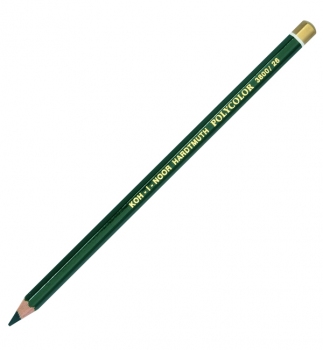 Олівець художній POLYCOLOR dark green (темно-зелений) KOH-I-NOOR 3800/26