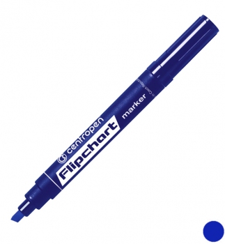 Маркер для паперового блоку на фліпчарті 1-4,6 мм, клиновидний письмовий вузол, синій Centropen Flipchart  8560/3