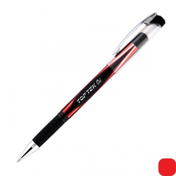 Ручка гелева Top Tek Gel 0,5 мм Unimax UX-133-06 червона