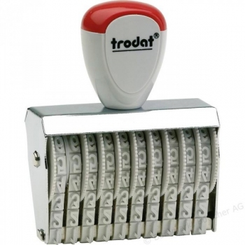 Нумератор ручний металевий стрічковий 10-ти розрядний шрифт 4мм Trodat 15410
