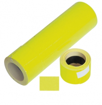 Цінник кольоровий  38х28 мм  (158 шт, 6 метров) жовтий