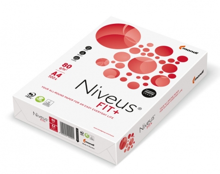 Бумага NIVEUS FIT+ класс B А4 80г/м2, 500л  цена за ящик 5 пачек
