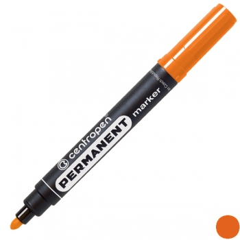 Маркер перманентный 2,5 мм, конусообразный наконечник, оранжевый Centropen Permanent 8566/06