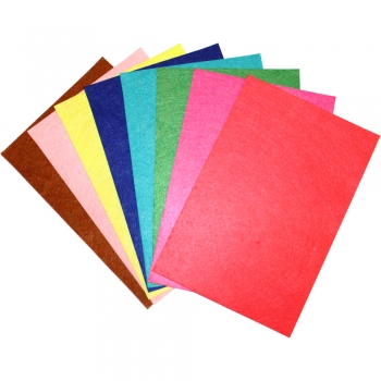 Набор цветной фетровой бумаги А4, 8 листов, толщина 1,2 мм (8 цветов MIX №7),  Josef Otten