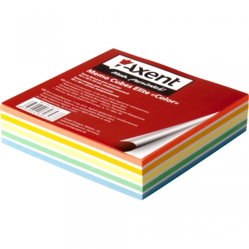 Блок кольорового паперу для нотаток Elite Color 9 х 9 х 2 см, не клеєний Axent 8024-А