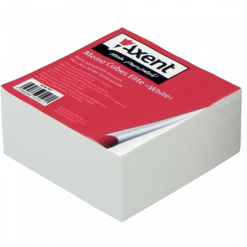 Блок білого паперу для нотаток Elite White 9 х 9 х 4 см, не клеєний Axent 8006-А