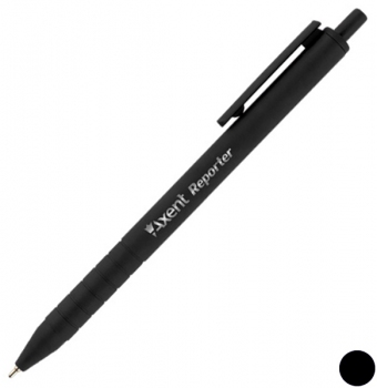 Ручка кулькова масляна автоматична Reporter 0,7 мм AXENT AB1065-01-A чорний