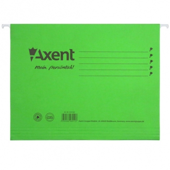 Файл картонний підвісний А4 (315 мм х 240 мм) з індексом Axent 1310-25-A зелений