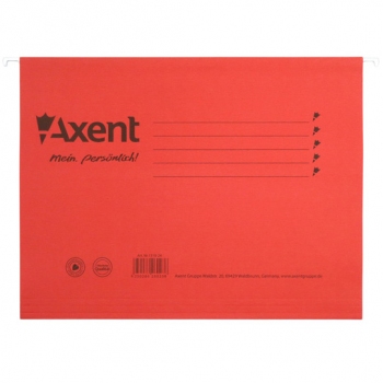 Файл картонний підвісний А4 А4 (315 мм х 240 мм) з індексом Axent 1310-24-A червоний