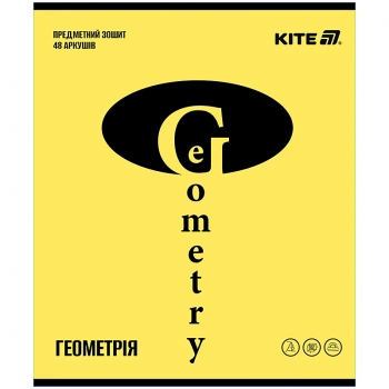 Зошит предметий 48 л., клітинка, Bright Kite k25-240-11 геометрія