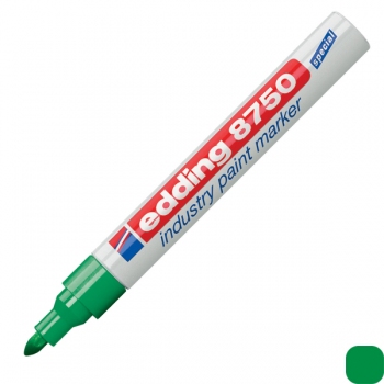 Маркер лаковий 2,0 - 4,0 мм, конусний письмовий вузол, зелений, Edding Industry Paint marker e-8750/04